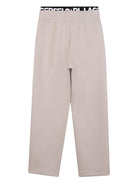 Joggers per bambino Karl Lagerfeld Kids beige con vita elasticizzata - Rubino Kids