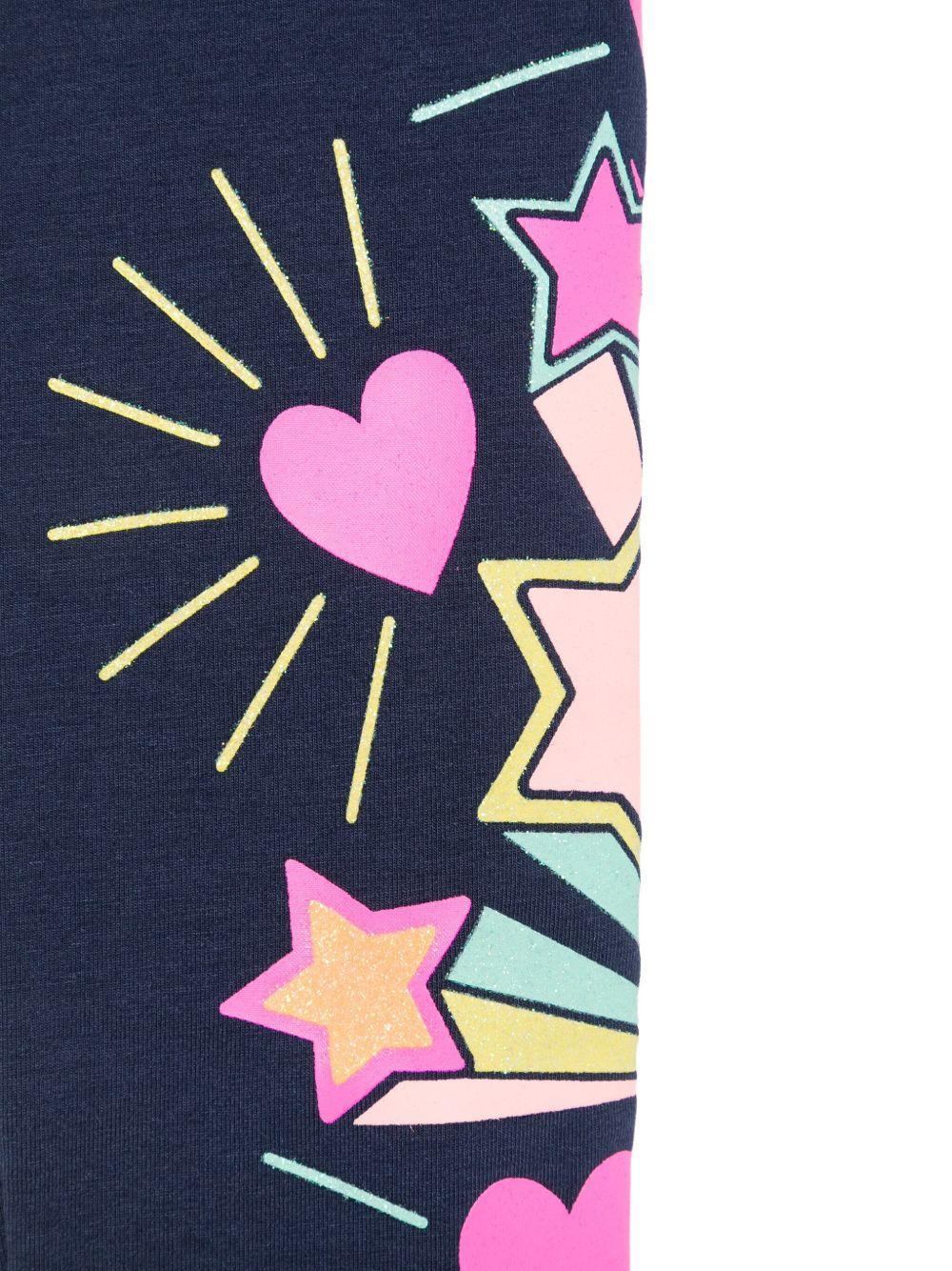 Leggings per bambina Billieblush blu con decorazione sulla gamba - Rubino Kids