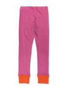 Leggings per bambina Bobo Choses fucsia con stampa logo sulla gamba - Rubino Kids