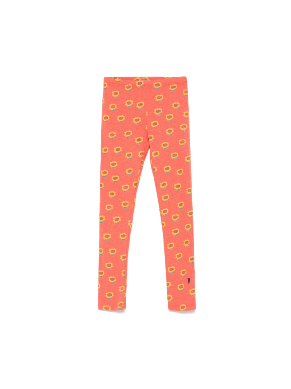 Leggings per bambina Bobo Choses Sunflower arancione con stampa girasoli - Rubino Kids