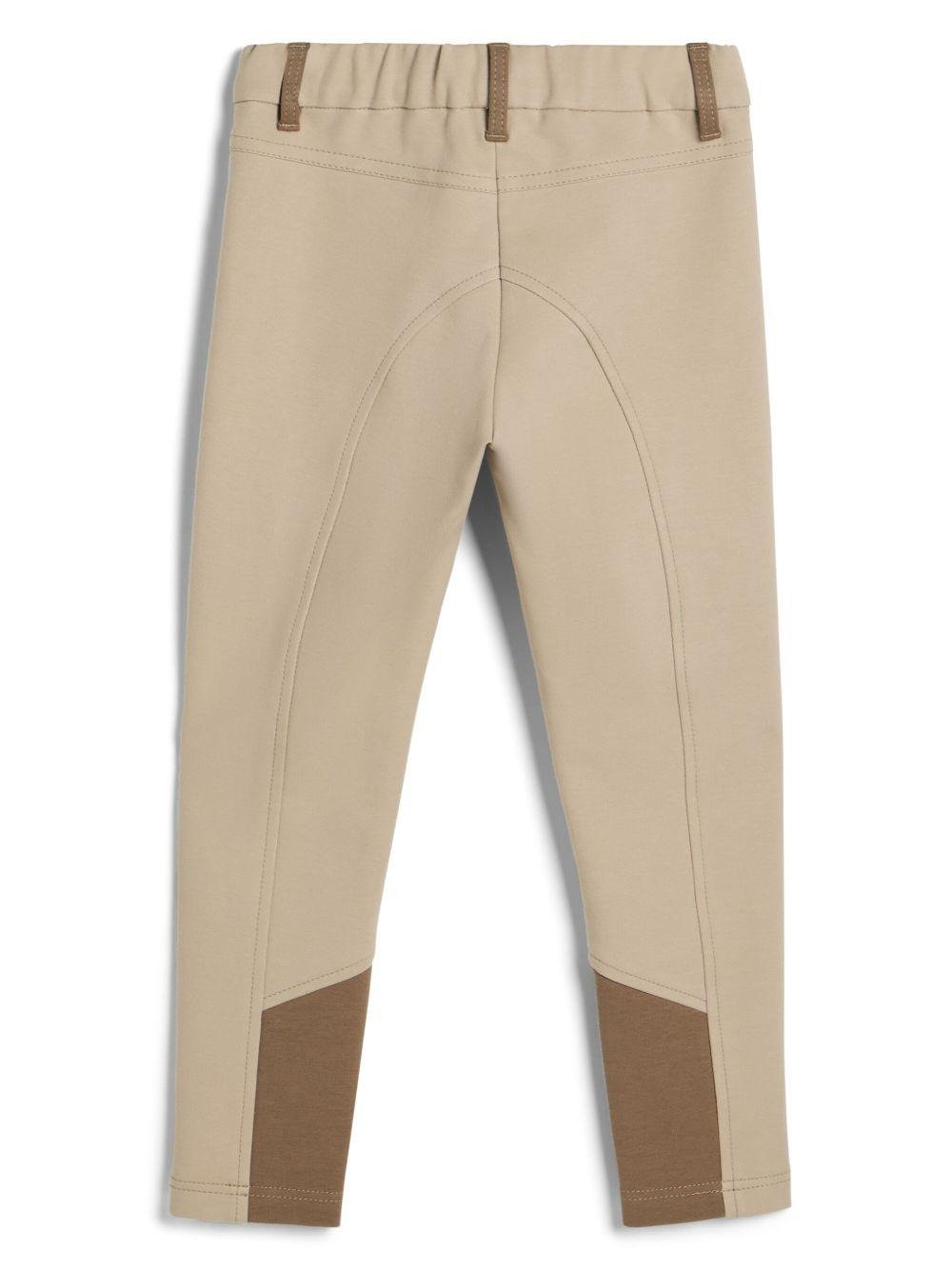 Leggings per bambina Brunello Cucinelli Kids beige con applicazione - Rubino Kids