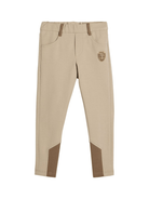 Leggings per bambina Brunello Cucinelli Kids beige con applicazione - Rubino Kids