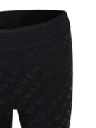 Leggings per bambina Givenchy Kids nero con stampa logo all - over - Rubino Kids