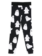 Leggings per bambina Stella McCartney Kids nero con stampa fantasma - Rubino Kids