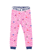 Leggings per bambina Stella McCartney Kids rosa con stampa stelle - Rubino Kids