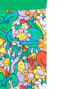Leggings per bambina Stella McCartney Kids verde con stampa floreale - Rubino Kids