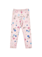 Leggings per bambina Stitch Disney x Monnalisa rosa con stampa gemme - Rubino Kids
