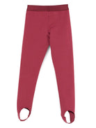 Leggings per bambina Versace Kids bordeaux con orlo con staffa - Rubino Kids