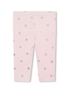 Leggings per neonata Givenchy Kids rosa con motivo 4G - Rubino Kids