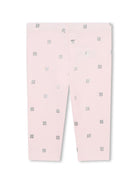 Leggings per neonata Givenchy Kids rosa con motivo 4G - Rubino Kids