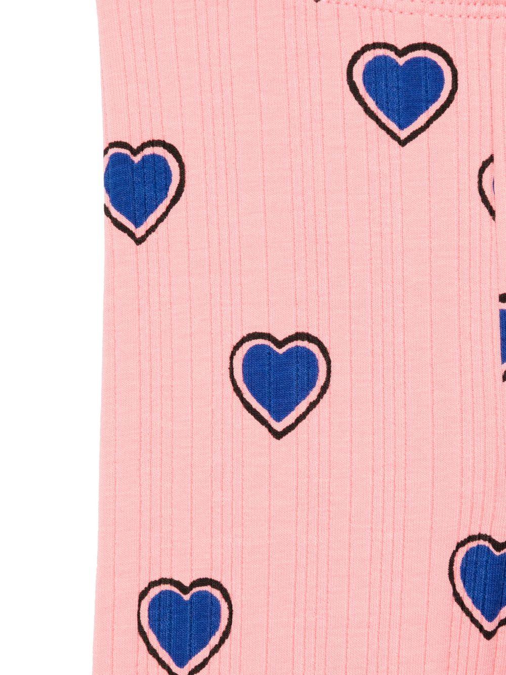 Leggings per neonata Mini Rodini rosa con motivo a cuori - Rubino Kids