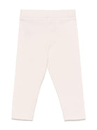 Leggings per neonata Moncler Enfant rosa con applicazione logo sulla gamba - Rubino Kids