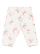 Leggings per neonata Monnalisa bianco con stampa a fiocco - Rubino Kids