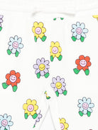 Leggings per neonata Stella McCartney Kids bianco a fiori - Rubino Kids
