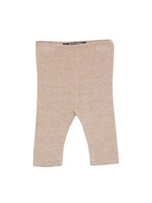 Leggins per neonata Album di Famiglia Kids beige lavorati a maglia