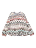 Maglia per bambina Missoni Kids multicolore con motivo a zigzag - Rubino Kids