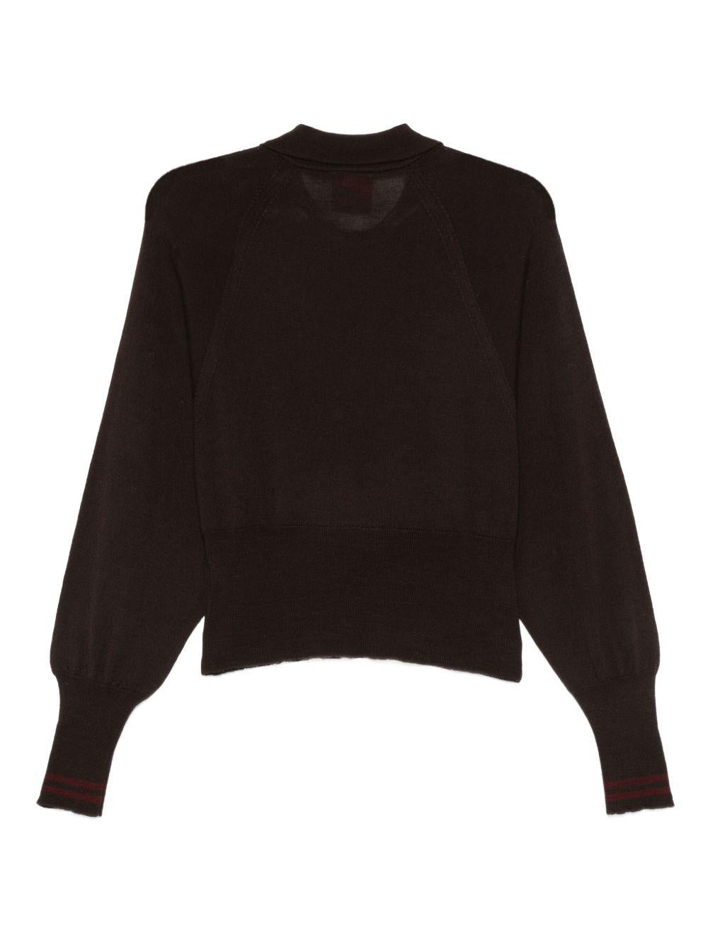 Maglia per donna Merci marrone con colletto stile polo - Rubino Kids