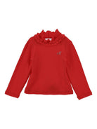 Maglia per neonata Monnalisa rosso con logo decorativo - Rubino Kids