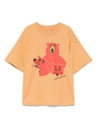 Maglietta per bambina Mini Rodini arancione con stampa grafica - Rubino Kids