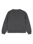 Maglione Big Bookish per bambina Off - White Kids grigio con effetto mélange - Rubino Kids