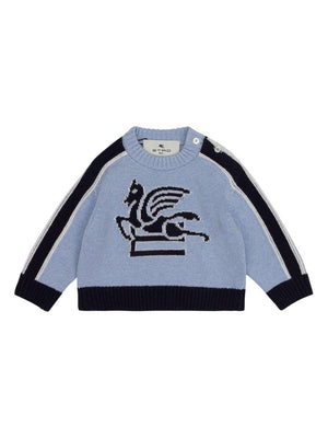 ETRO KIDS Pegaso Blue Baby Sweater