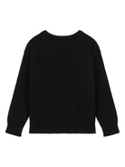 Maglione con ricamo per bambino Dolce & Gabbana Kids nero con girocollo - Rubino Kids