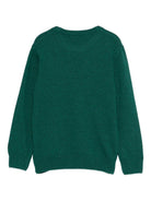 Maglione Douglas per bambino MC2 Saint Barth verde con scritta jacquard "My dad is too cool" - Rubino Kids