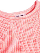 Maglione Gaye per bambina Molo rosa con lavorazione in maglia a coste - Rubino Kids
