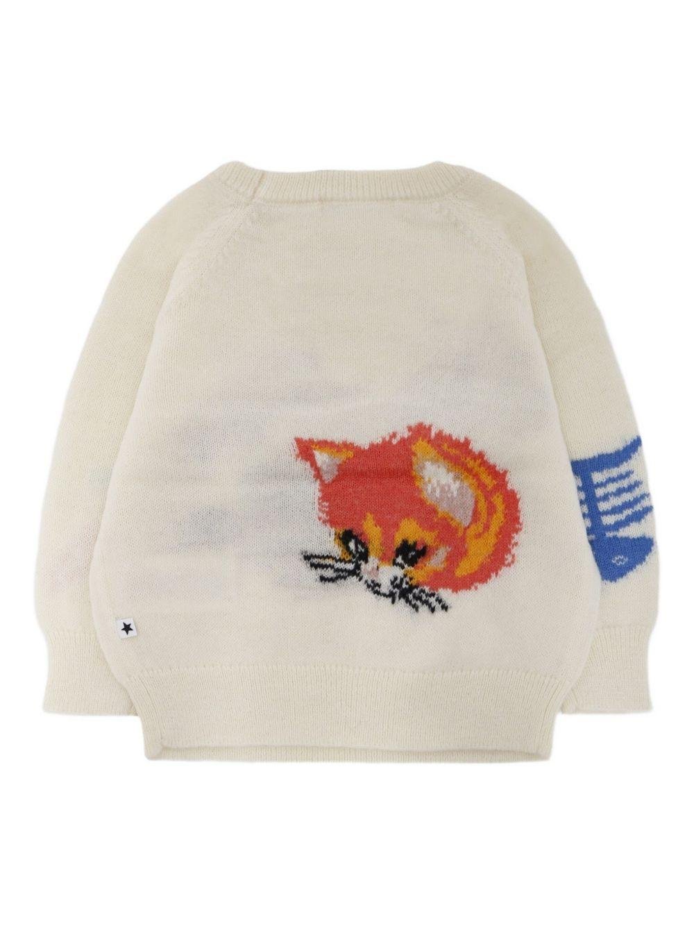 Maglione Gilby per neonata Molo bianco con motivo coniglio - Rubino Kids