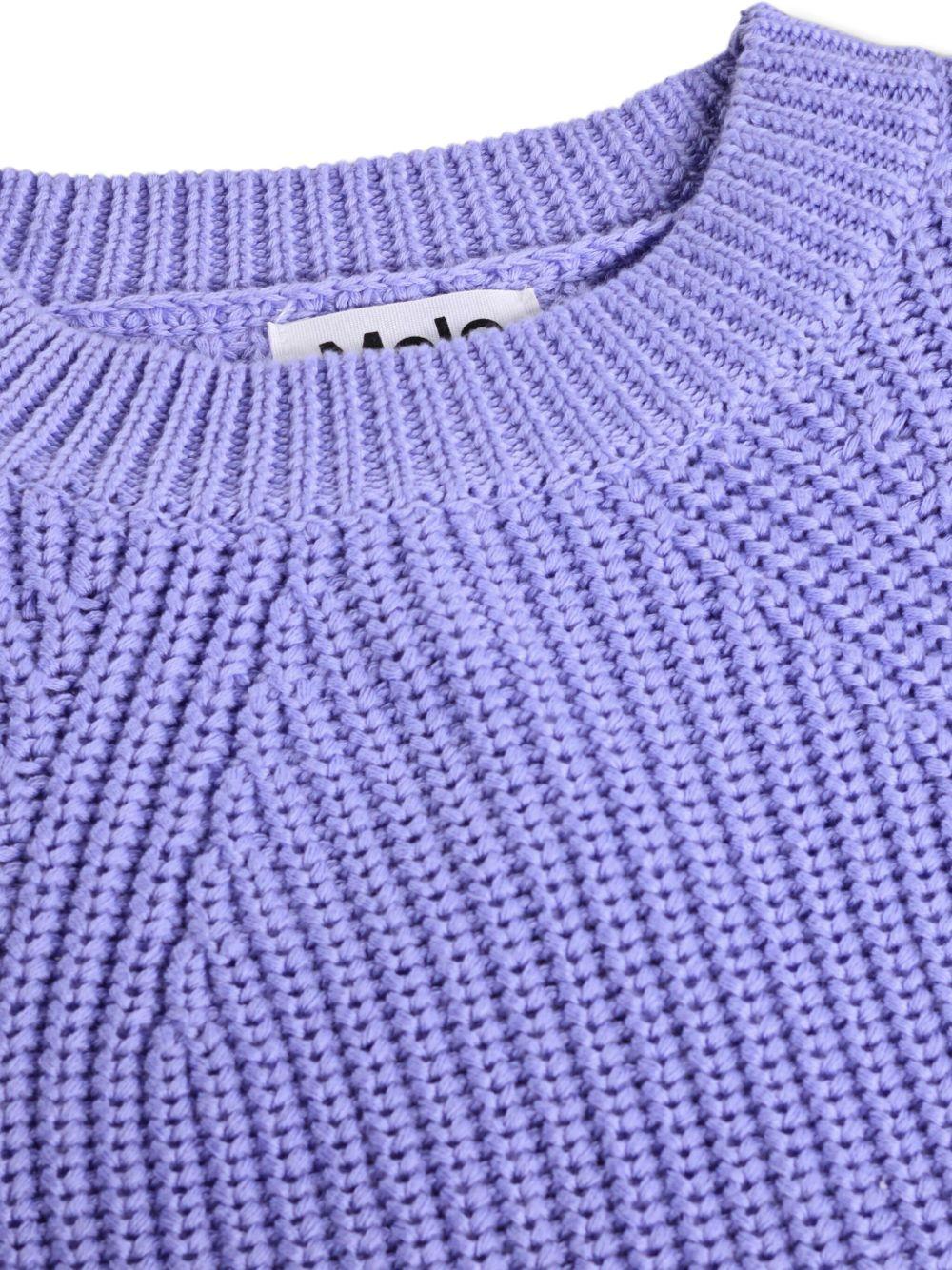 Maglione Gillis per bambina Molo lilla con lavorazione in maglia - Rubino Kids