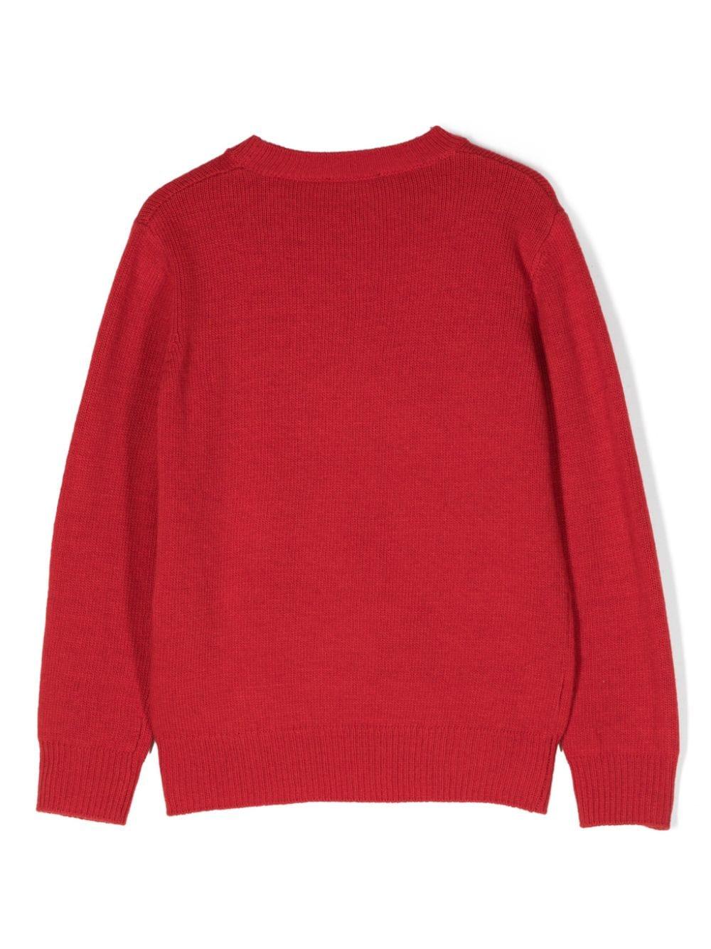 Maglione girocollo per bambino Il Gufo rosso con maniche lunghe - Rubino Kids
