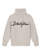Maglione grigio per bambino con ricamo Dolce & Gabbana Kids - Rubino Kids