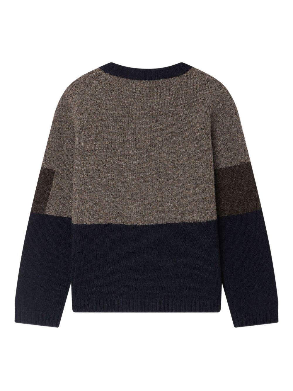 Maglione Jean per bambino Bonpoint blu con ricamo - Rubino Kids