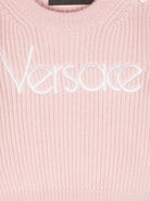 Maglione lavorato a maglia con logo ricamato - Rubino Kids