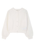 Maglione per bambina Billieblush bianco con lavorazione in maglia - Rubino Kids