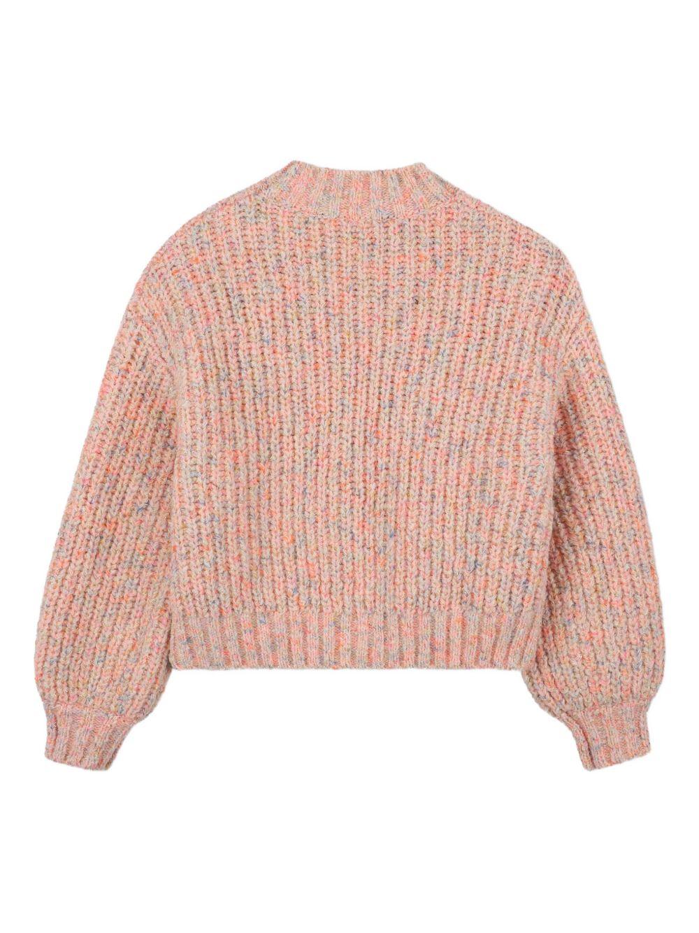 Maglione per bambina Billieblush rosa con collo alto - Rubino Kids
