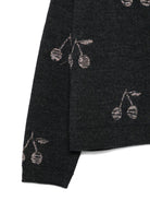 Maglione per bambina Bonpoint grigio con motivo ciliegie - Rubino Kids