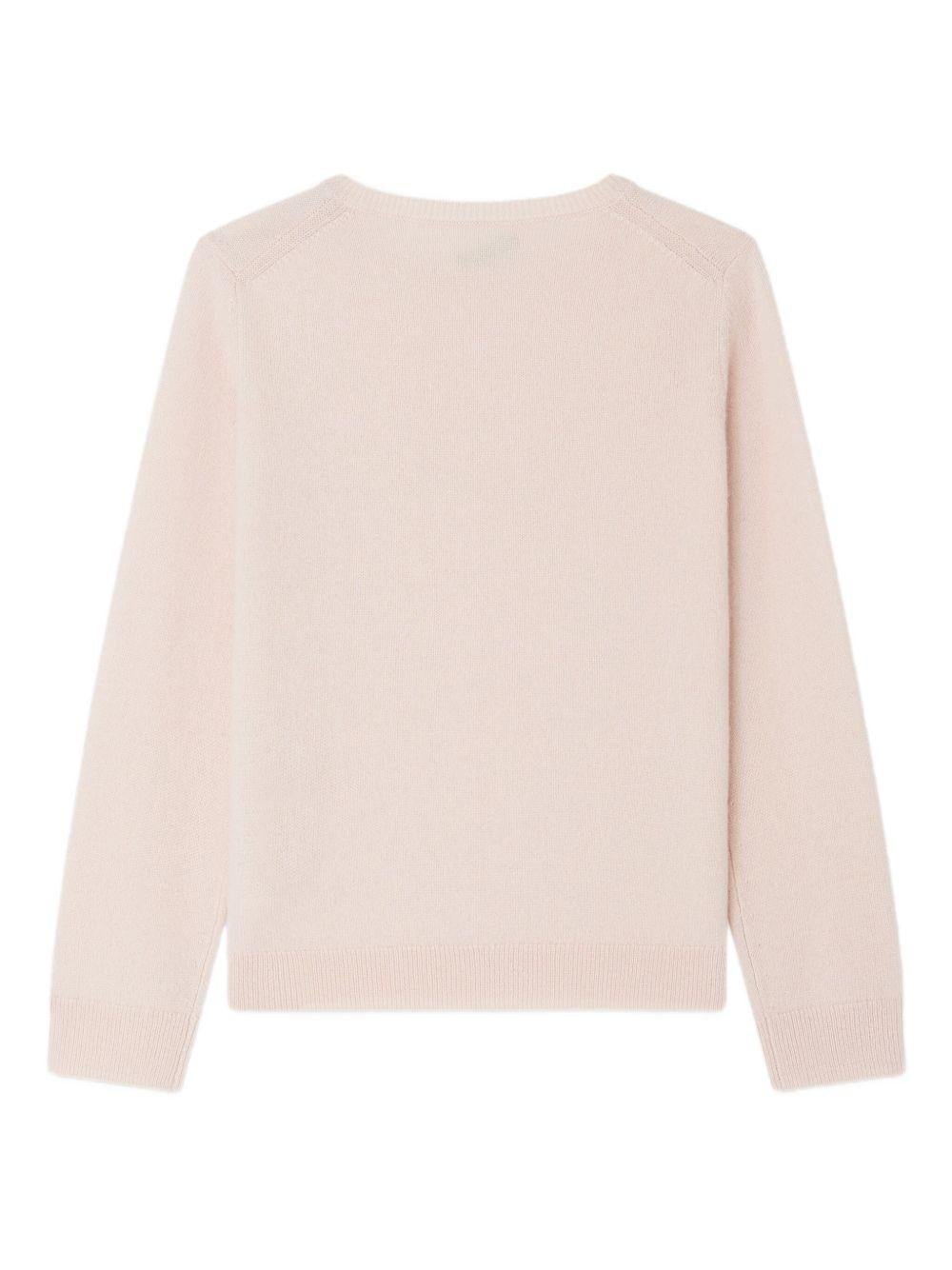 Maglione per bambina Bonpoint rosa con decorazione - Rubino Kids