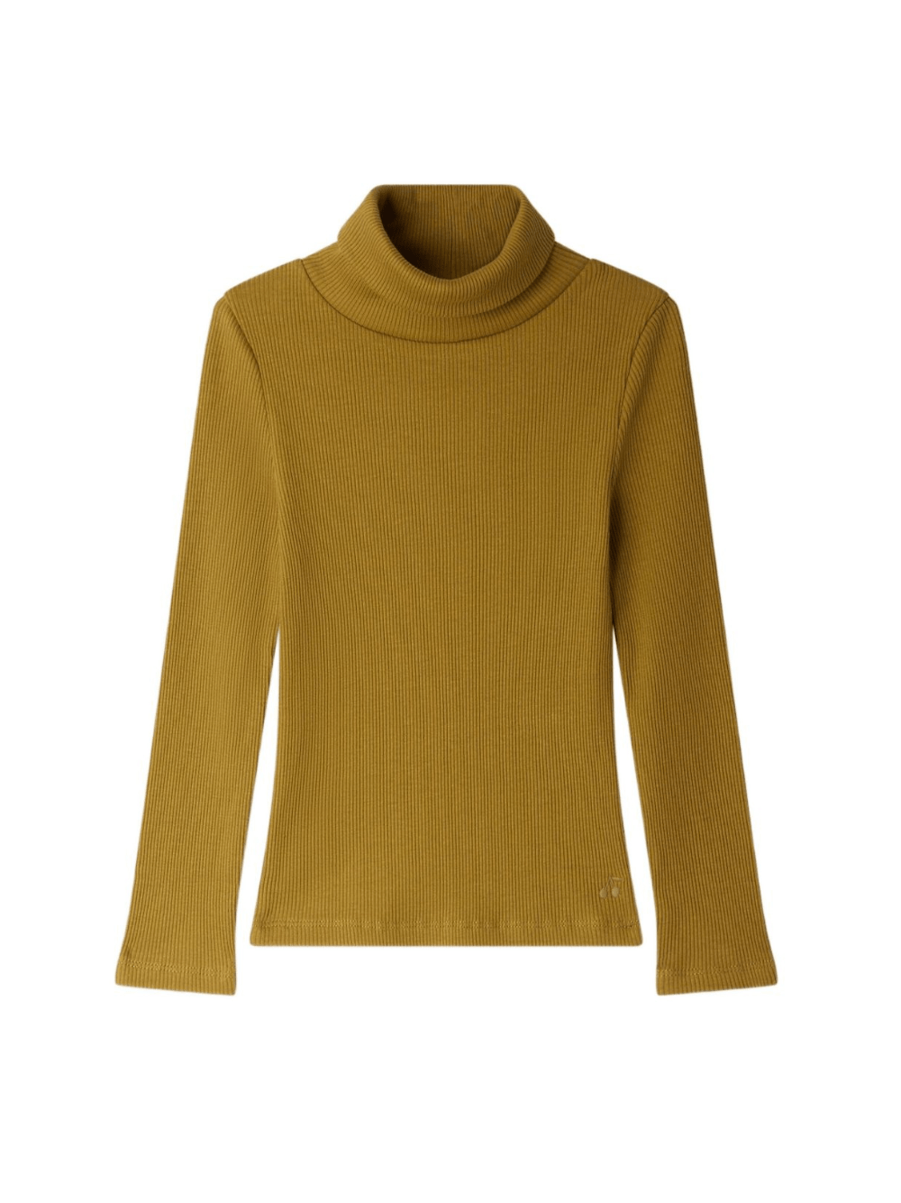 Maglione per bambina Bonpoint Tahiti giallo cachi a coste - Rubino Kids