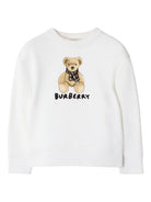 Maglione per bambina Burberry Kids bianco Thomas Bear - Rubino Kids