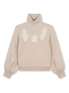 Maglione per bambina Chloé Kids beige con Cotone biologico - Rubino Kids