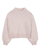 Maglione per bambina Chloé Kids beige crop - Rubino Kids