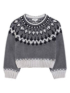 Maglione per bambina Chloé Kids grigio con maglia con motivo a intarsio - Rubino Kids