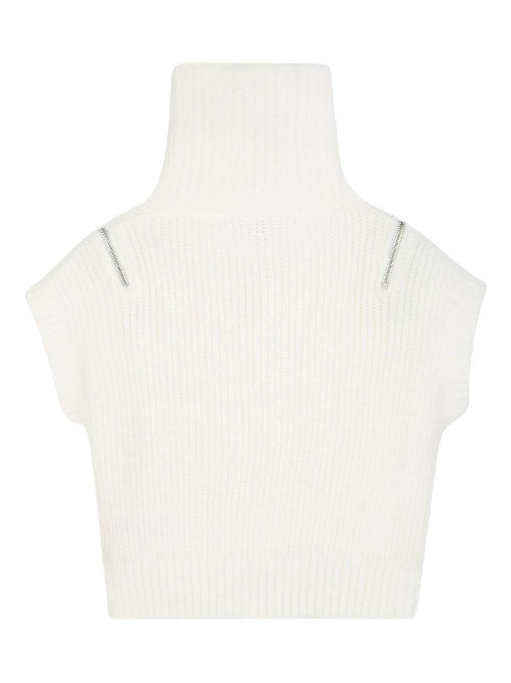 Maglione per bambina Dkny Kids bianco con collo alto - Rubino Kids