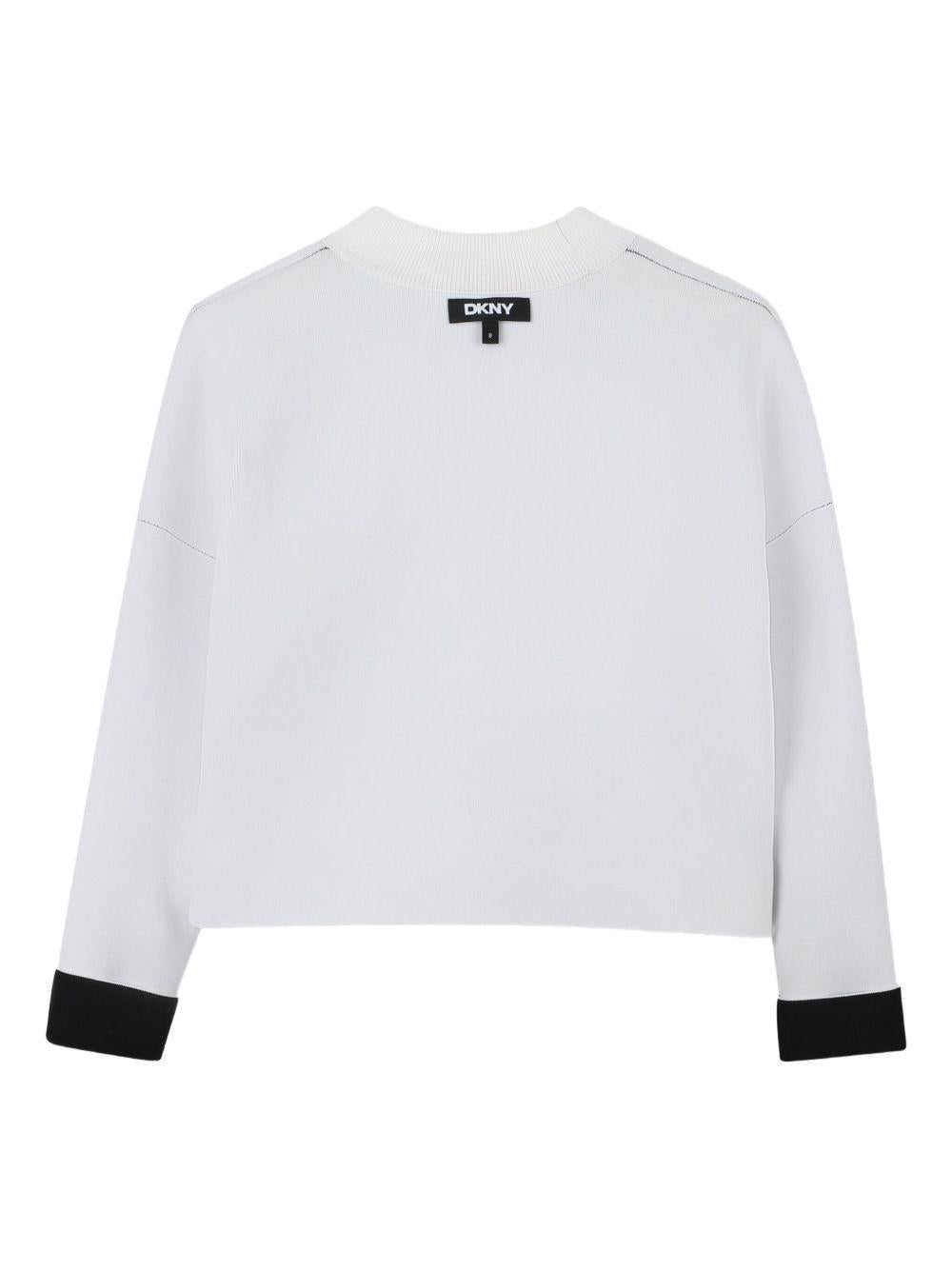 Maglione per bambina Dkny Kids multicolore con dettaglio con logo - Rubino Kids