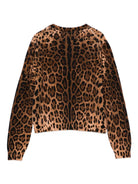 Maglione per bambina Dolce & Gabbana Kids marrone leopardato - Rubino Kids