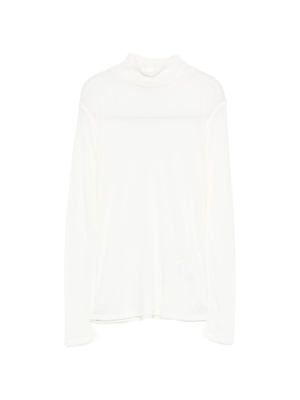 Elisabetta Franchi La Mia Bambina white turtleneck sweater for girls