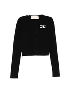 Maglione per bambina Elisabetta Franchi La Mia Bambina nero con dettaglio con logo - Rubino Kids