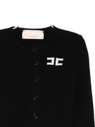 Maglione per bambina Elisabetta Franchi La Mia Bambina nero con dettaglio con logo - Rubino Kids