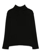 Maglione per bambina Emilio Pucci Junior nero con tessuto a coste - Rubino Kids